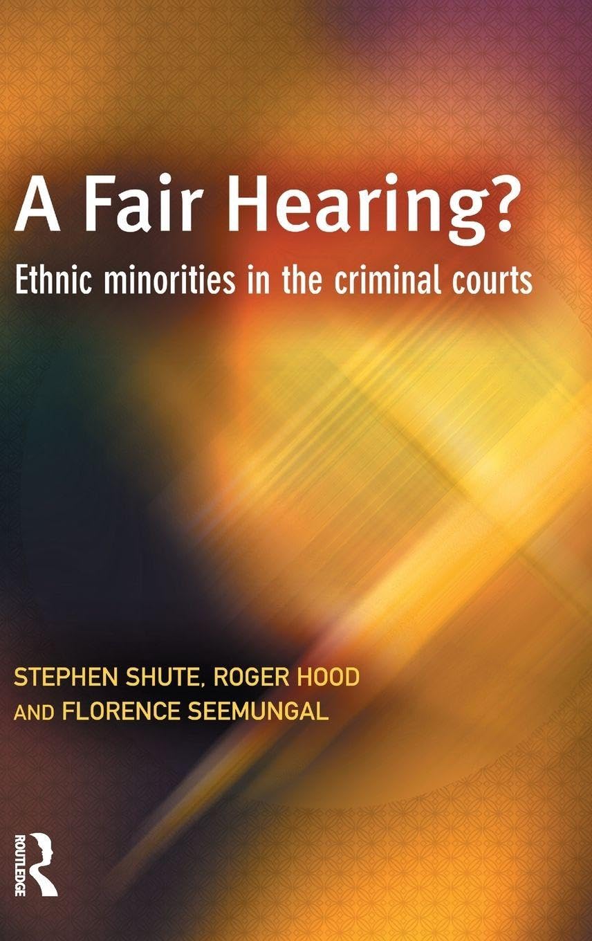 Buy A Fair Hearing?: Ethnic Minorities In The Criminal Courts — BookShops.in