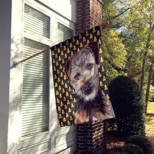 Drapeau de jardin Norfolk Terrier grand format toile Halloween multicolore - 3