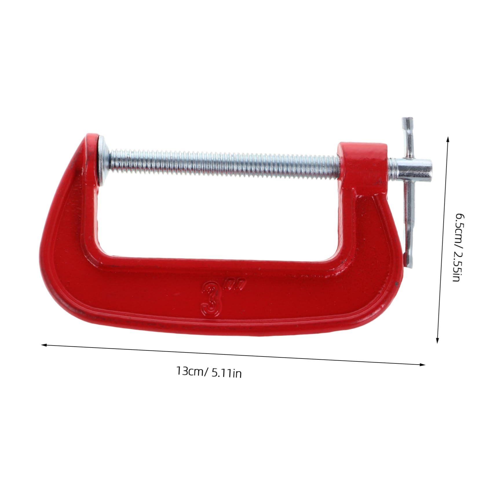 jojofuny 6pièces Jeu de Serre-joints C Ouverture de Mâchoire de Serre-joints Robustes Métal Rouge pour Travaux de Menuiserie Soudure et Fixation