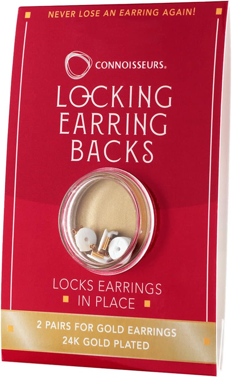 Locking Earring Backs - Hypoallergenic Earring Backs for Studs, Hoops, and More - Never Lose an Earring Again