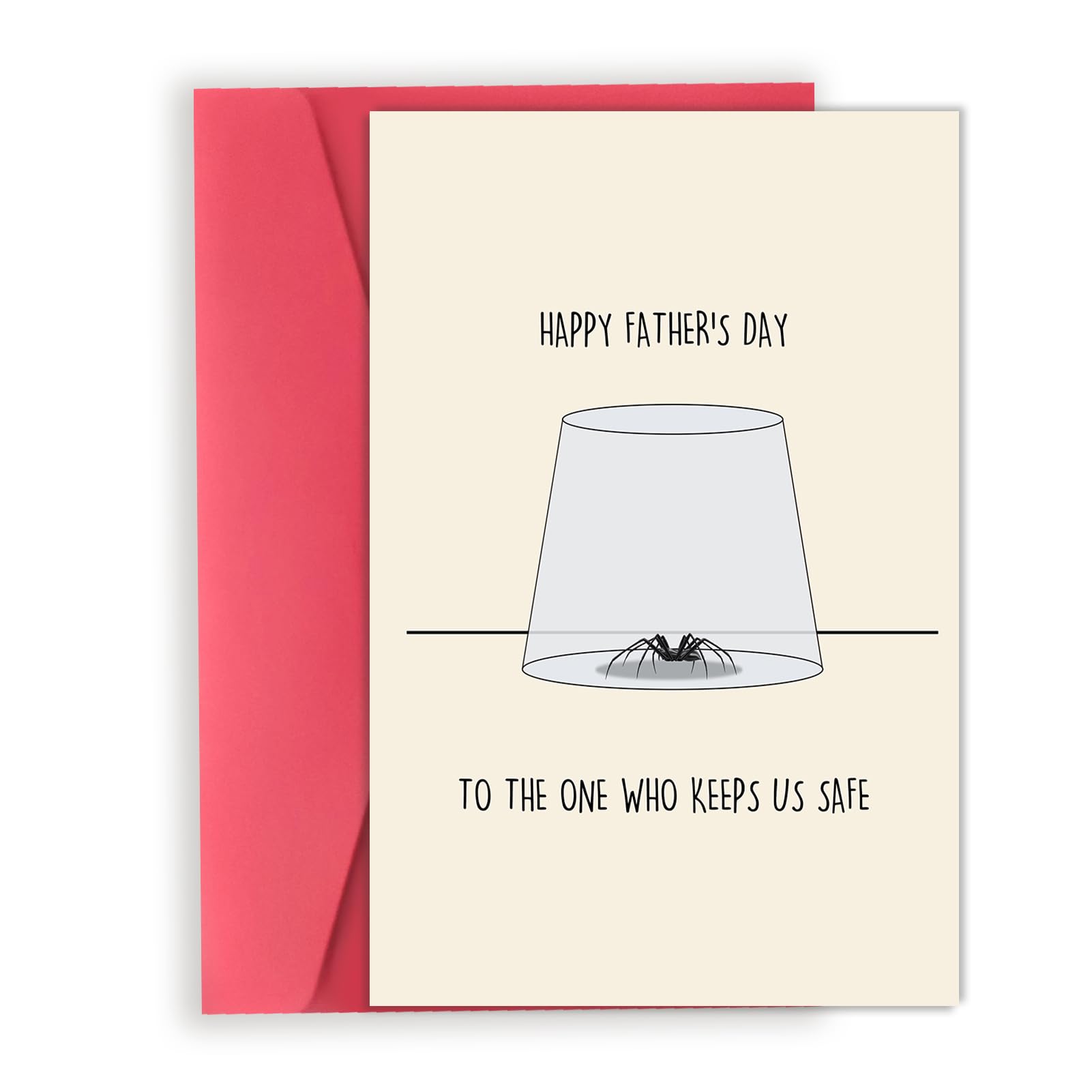 Asmallgf Father's Day Spider Card for Dad, Funny Fathers Day Gift from Wife, Cute Fathers Day Hero Card from Girlfriend, Best Father Day Gift for Dad