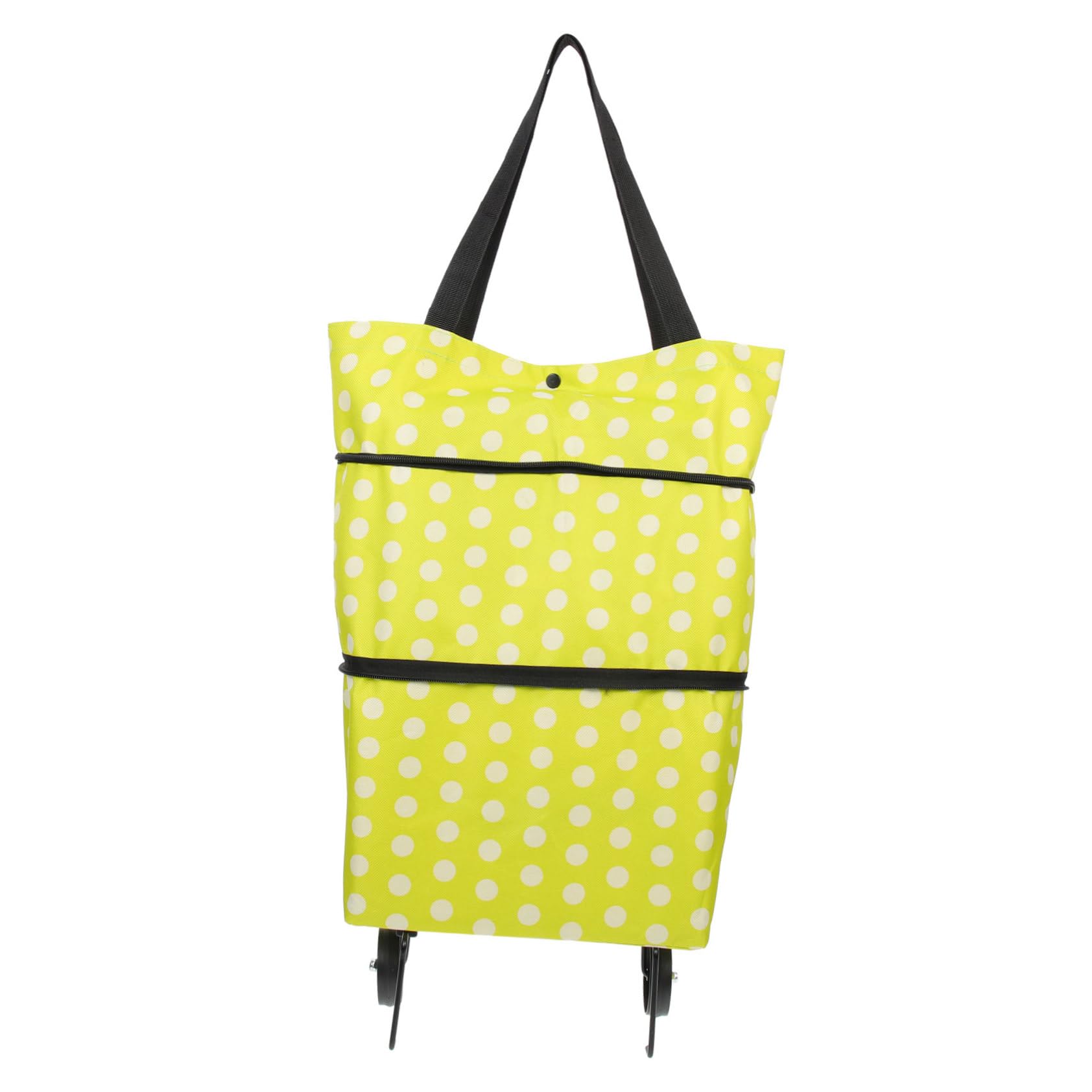 UTHCLO Foldable Grocery Bag with Wheels Capacity Portable Shopping Trolley for Easy Transport for Shopping Traveling Camping and More Dot Design
