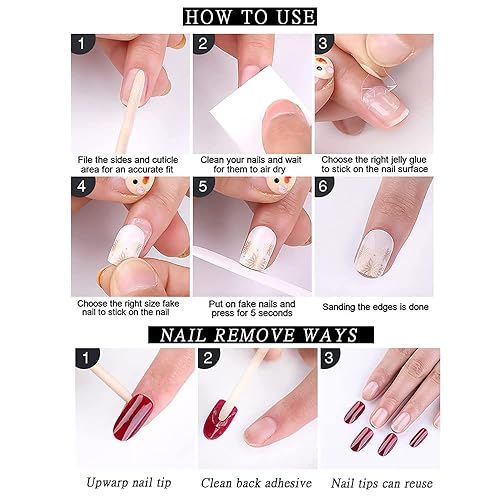 Miniatura 7 de 24 uñas postizas cuadradas medianas con efecto de ojo de gato, uñas postizas de cobertura completa con perlas, uñas de gel hechas a mano, uñas