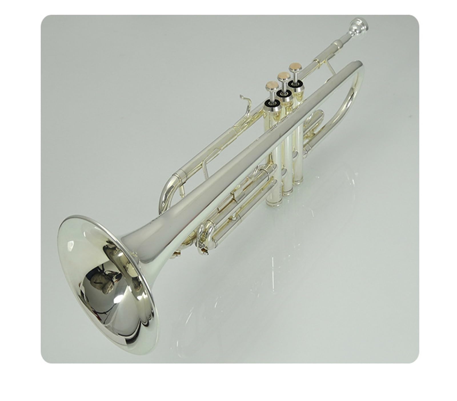 trąbka instrument Instrument trąbkowy B Płaski niklowany profesjonalny egzamin dla początkujących
