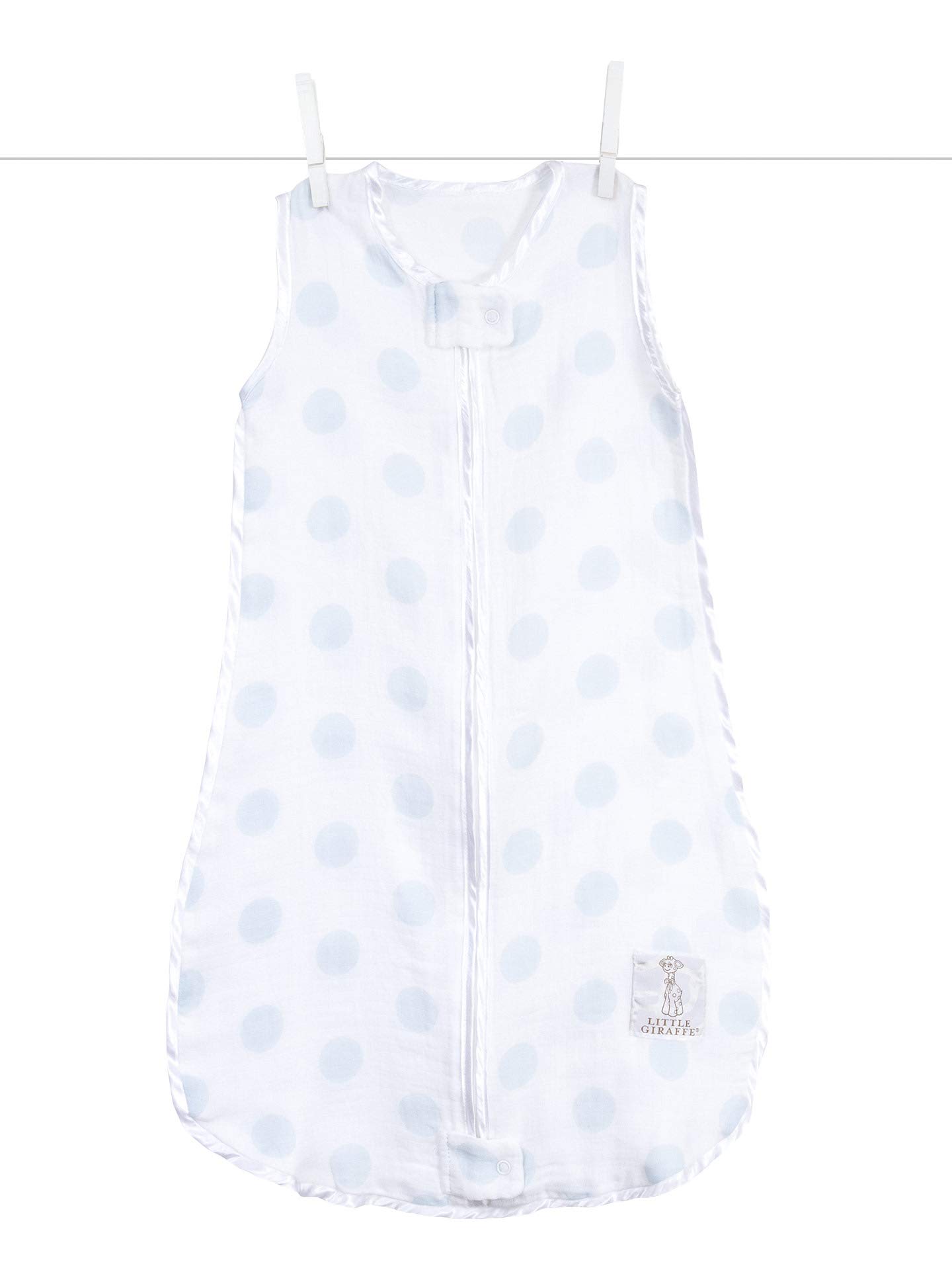 Little Giraffe Muslin Dot Dreamsack, Blue, 0-3 Months