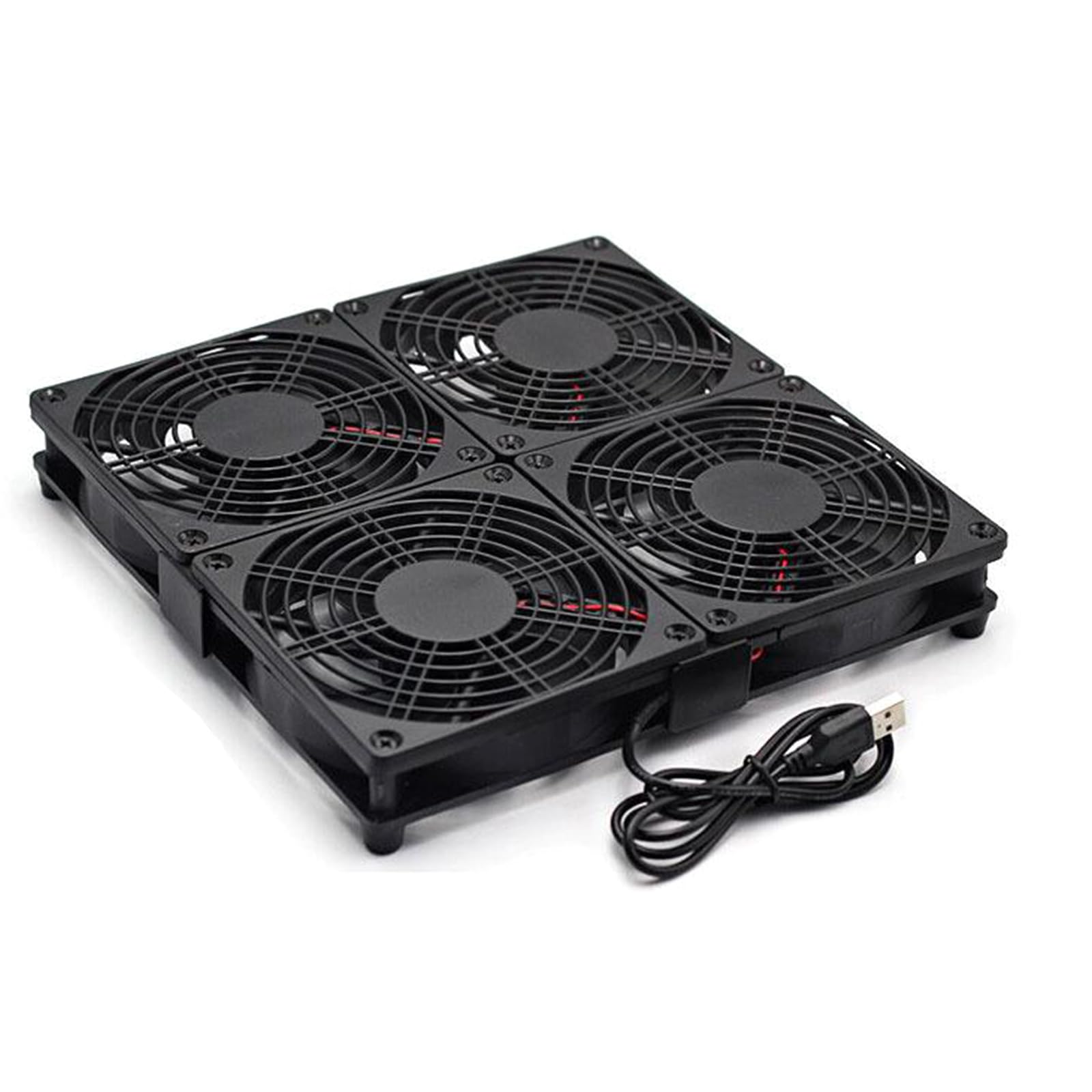 Ventilador de refrigeración compacto de 120 mm con conexión USB para estantes de servidores electrónicos, redes, armarios y portátiles, ventilador alto para prevención de sobrecalentamiento