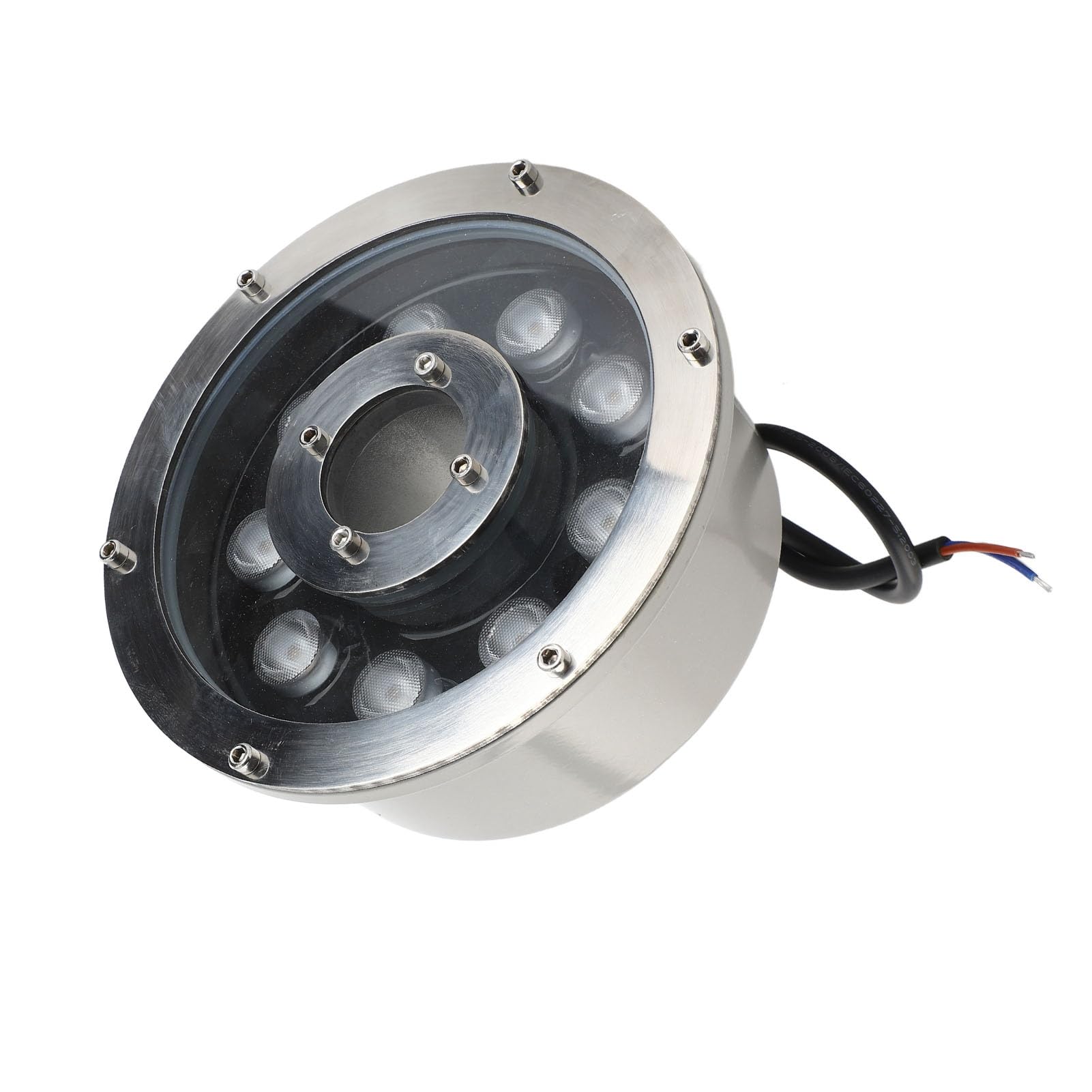 Luci subacquee, luci per stagno a LED, faretto subacqueo sommergibile ad alta luminosità in acciaio inossidabile per cascata di stagno (Bianco caldo 9W)