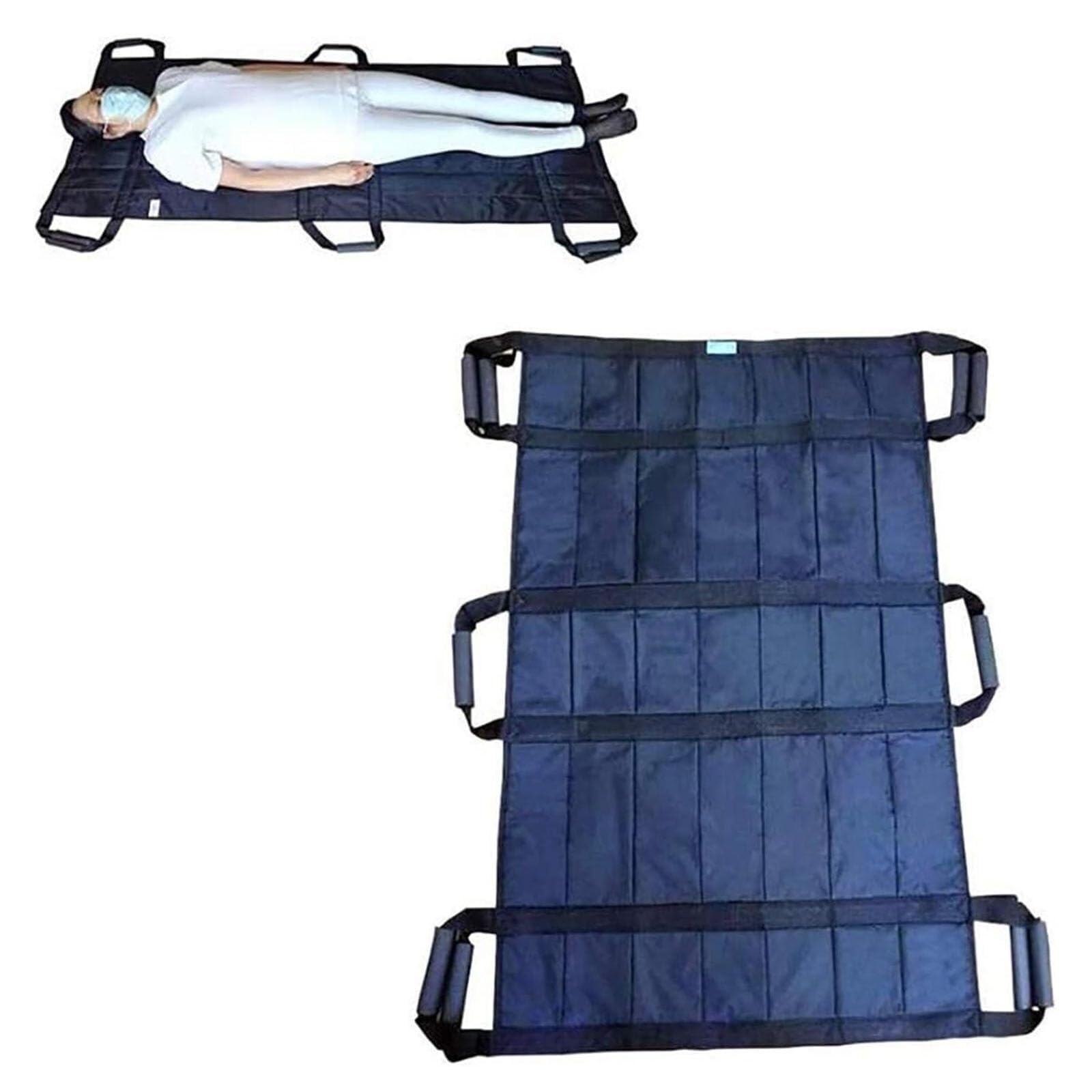 SGKOMN Soft Stretcher - Portable Foldable Emergency Stretchers, Auxiliary Transfer Pad for Rescue, Durable and Lightweight Rescue Stretcher, for Hospital, Clinic, Sports Venues, Blue
