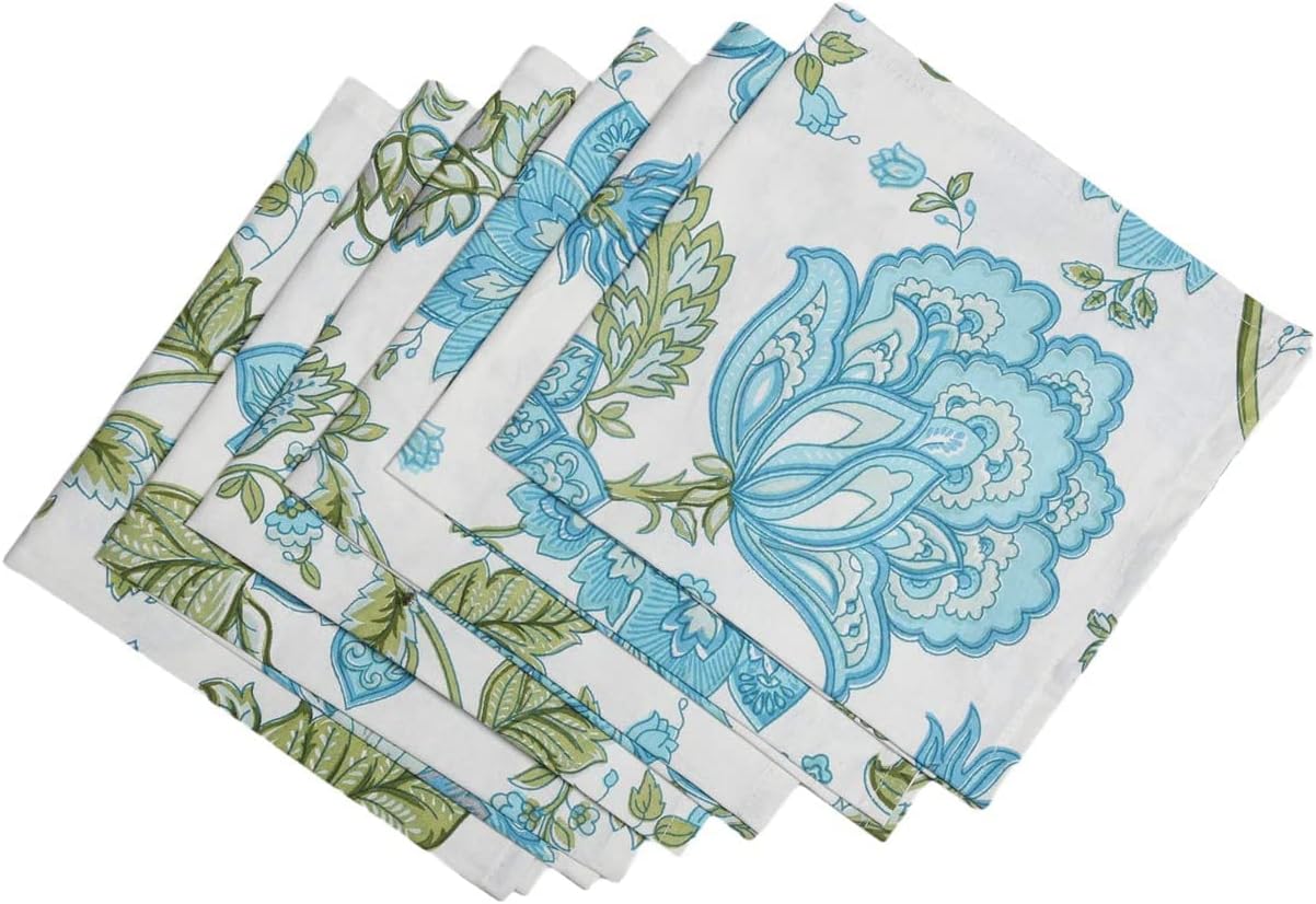 Servilletas de Algodón GURU JEE Juego de 6 Floral 45x45 cm