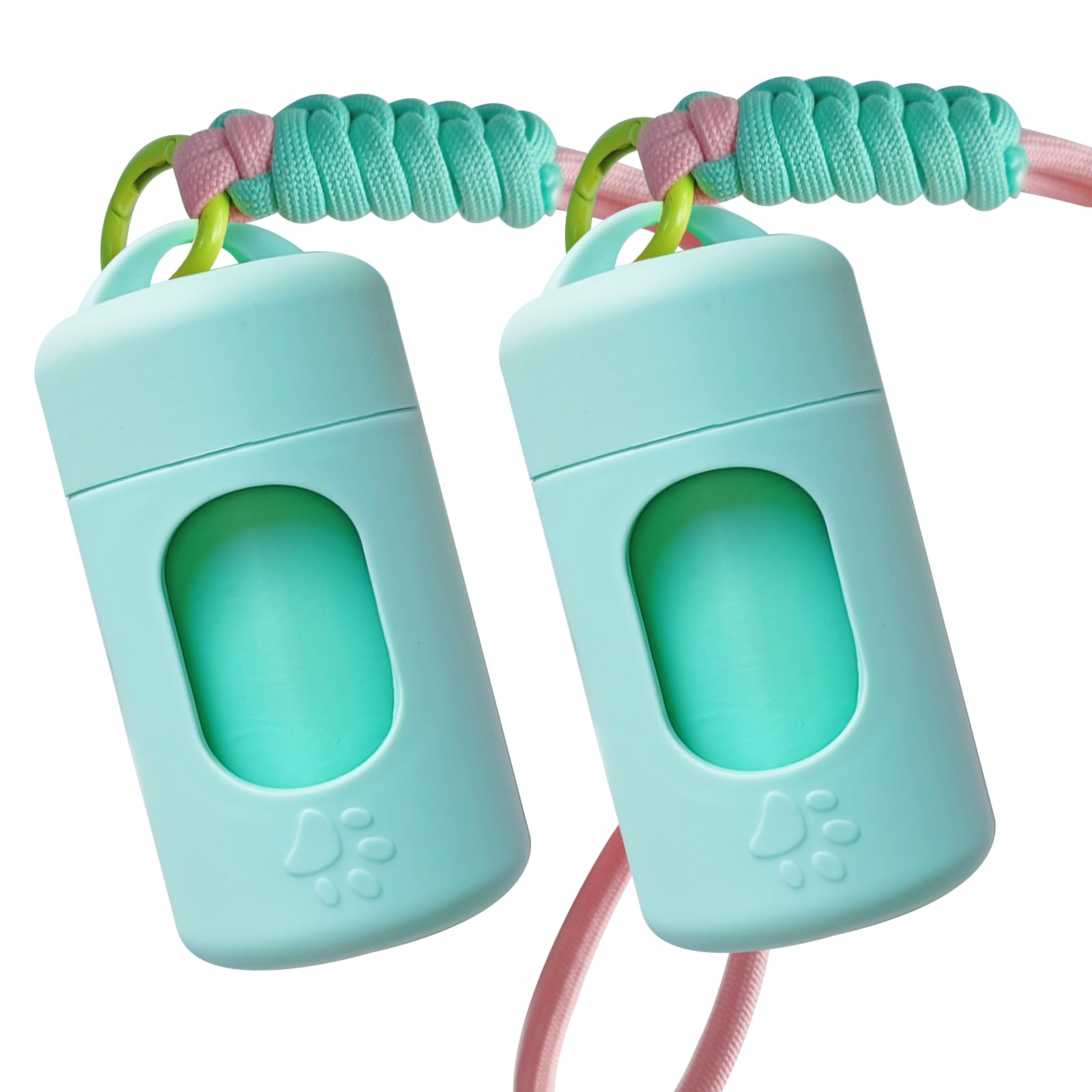 Poop Bags Holder with Portable Colorful Lanyard, Soft-touch Dog Poop Bags Dispenser Dog Walking Accessories