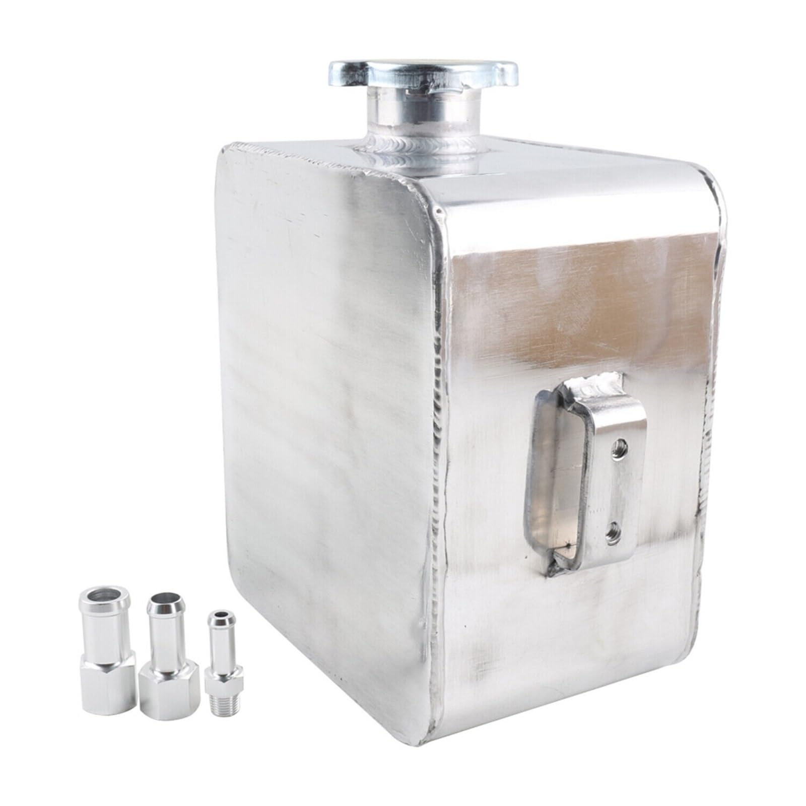 2,5 l aluminiowa butelka do zbiornika wyrównawczego, uniwersalna chłodnica samochodowa do wody chłodzącej chłodzenia silnika(SILVER)