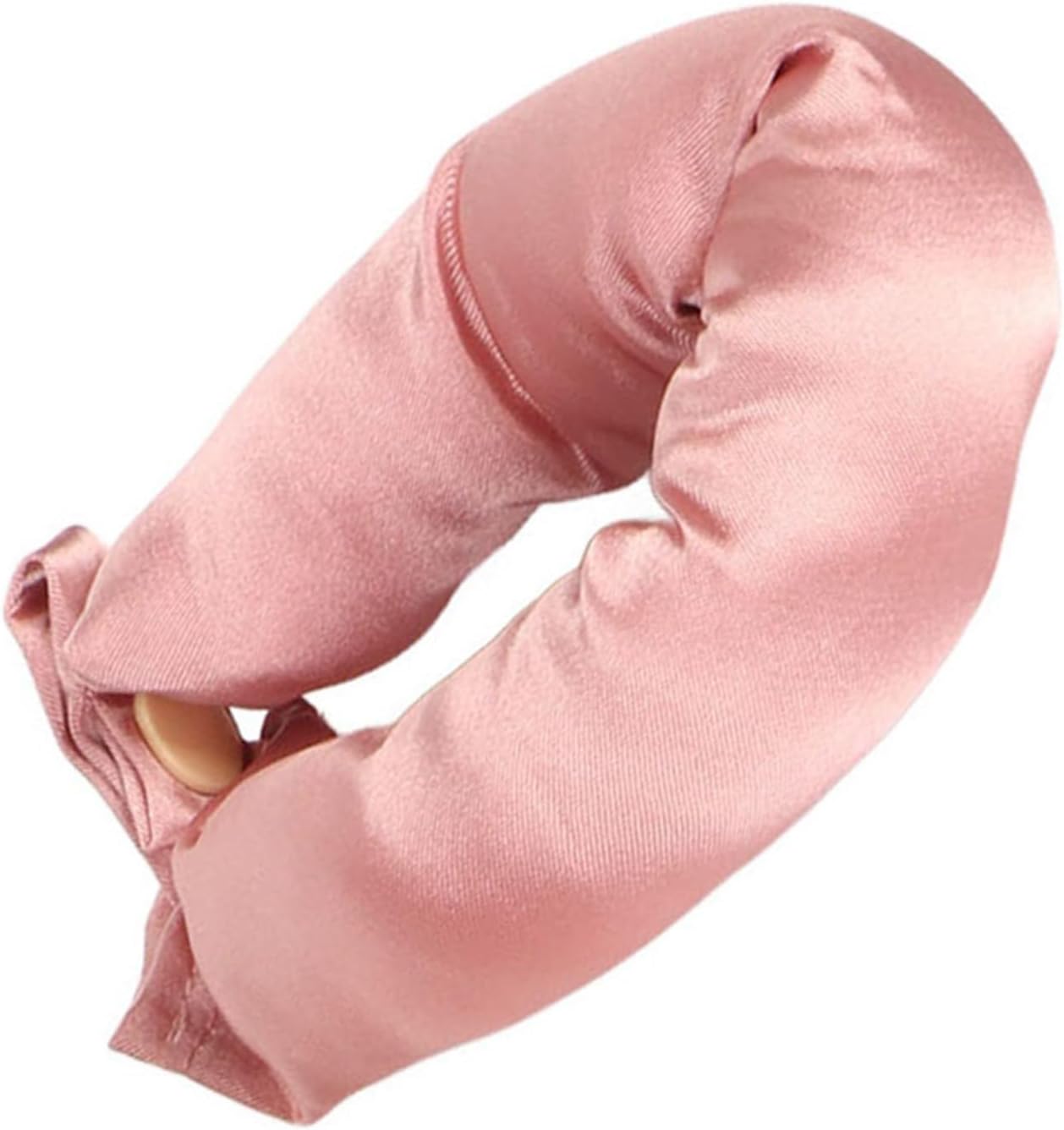 Heatless Bun Styling Kit,Hair Curler, Portable Soft Satin Heatless Curler for Long Hair for Long Hair for Sleeping (Dusty Pink)