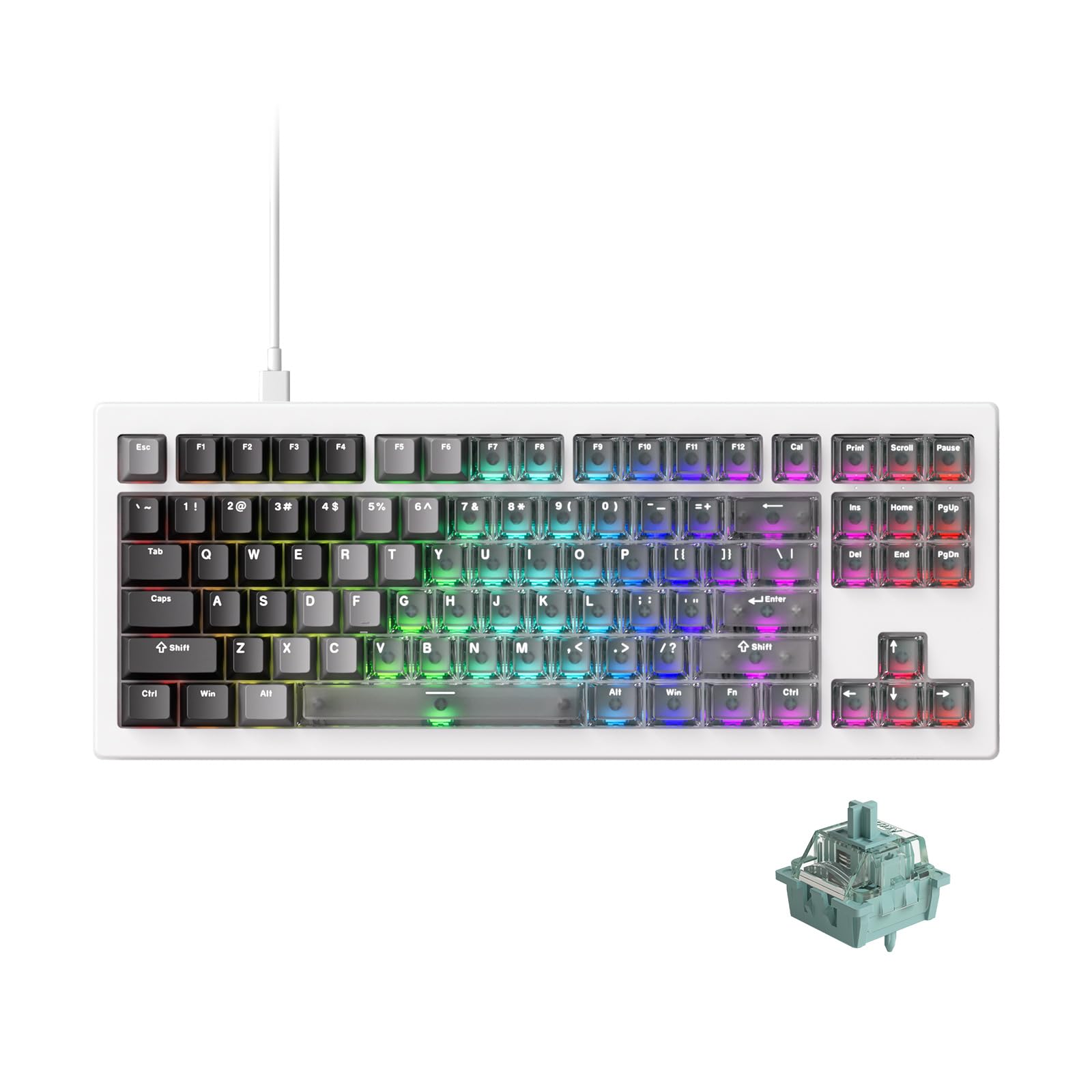 Akko 5087 V3 HE klawiatura gamingowa TKL 80% Rapid Trigger 8000 Hz RT 0,005