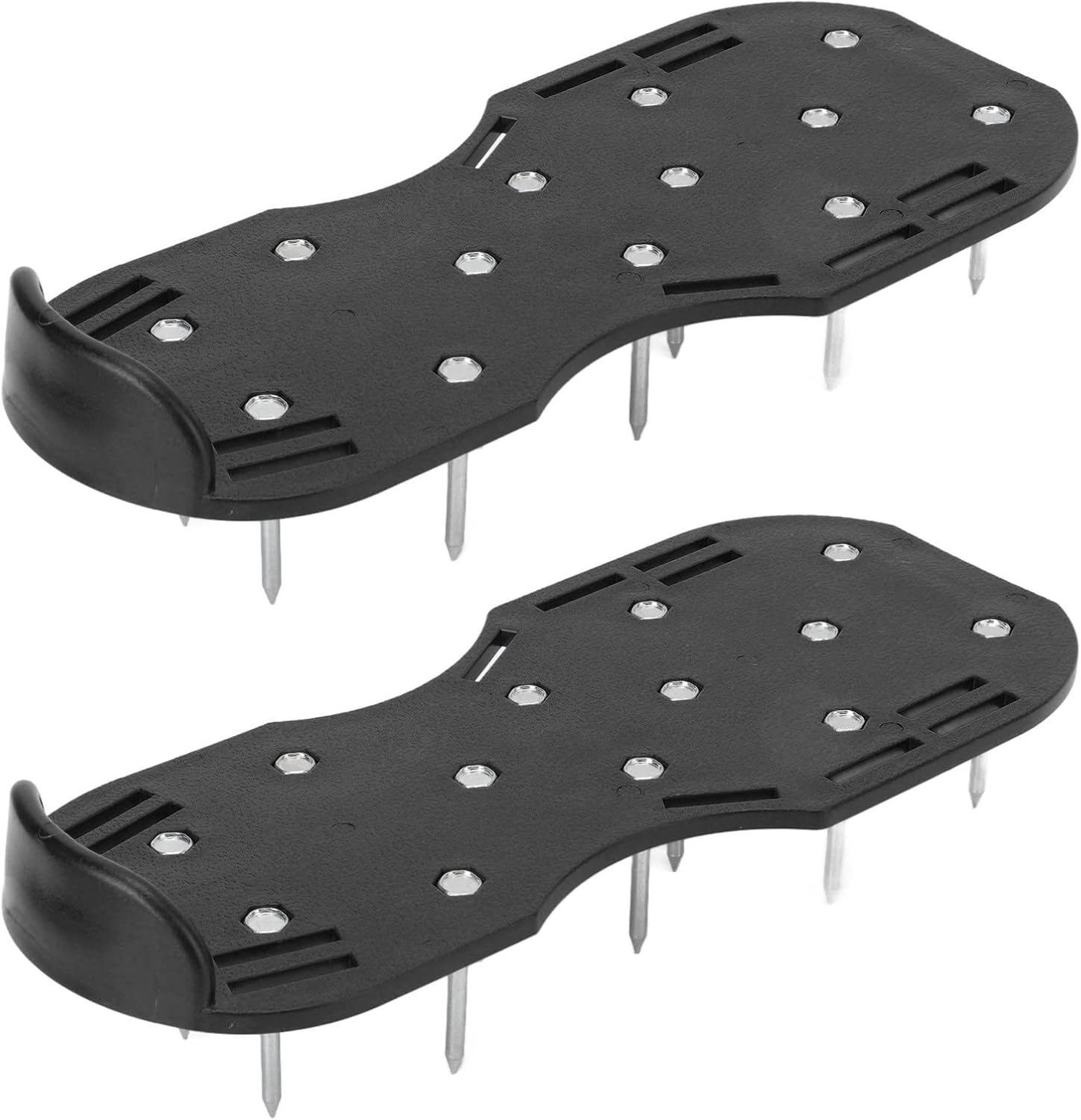 Tomantery Aireador de Césped para Caminar de Jardinería, Escarificador de Césped Manual de Moldeo de una Sola Vez para Patios(Negro)