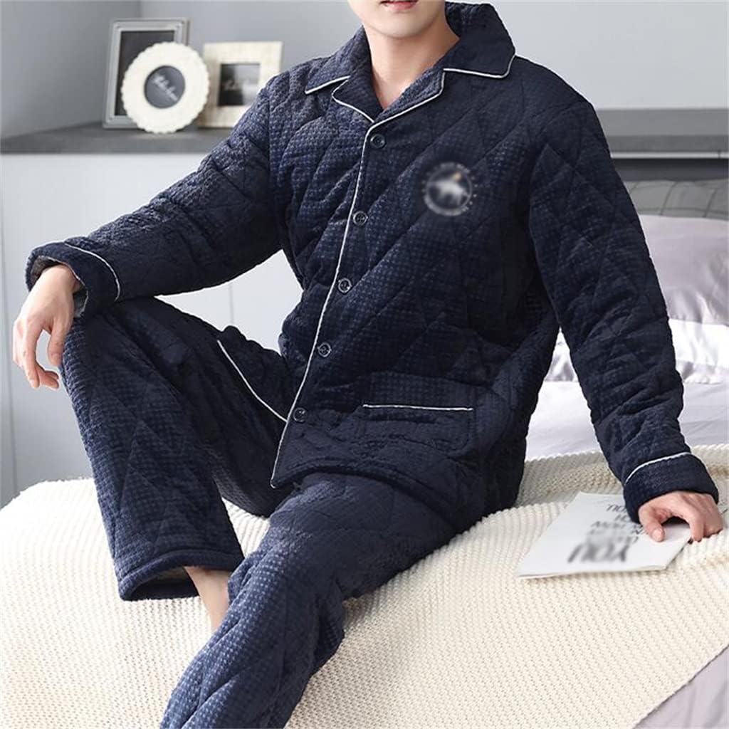Add Velvet Coral Winter Thick Cotton Flannel Home Clothes Autumn And Pajamas Men