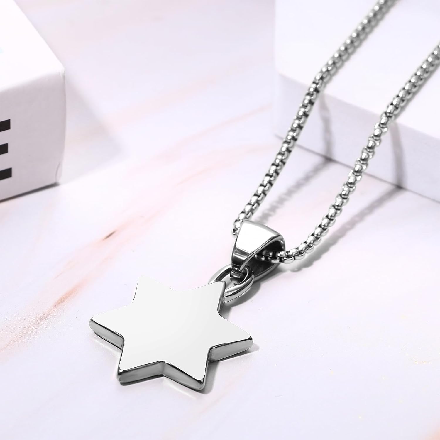 OIDEA Star of David Necklace for Men Women: Stainless Steel Hexagon Cross Pendant Necklaces Religious Jewish Jewelry Gift - Image 7