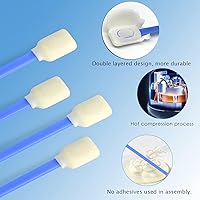 Vista 3 de 100 hisopos de limpieza de espuma sin polvo para cabezales de impresora, escáneres, lentes de cámara, electrónica, laboratorio, discos duros