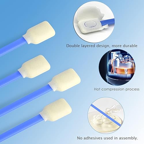 Miniatura 2 de Hisopos de limpieza de espuma, esponja de limpieza sin polvo para cabezales de impresora, escáneres, lentes de cámara, electrónica, laboratorio