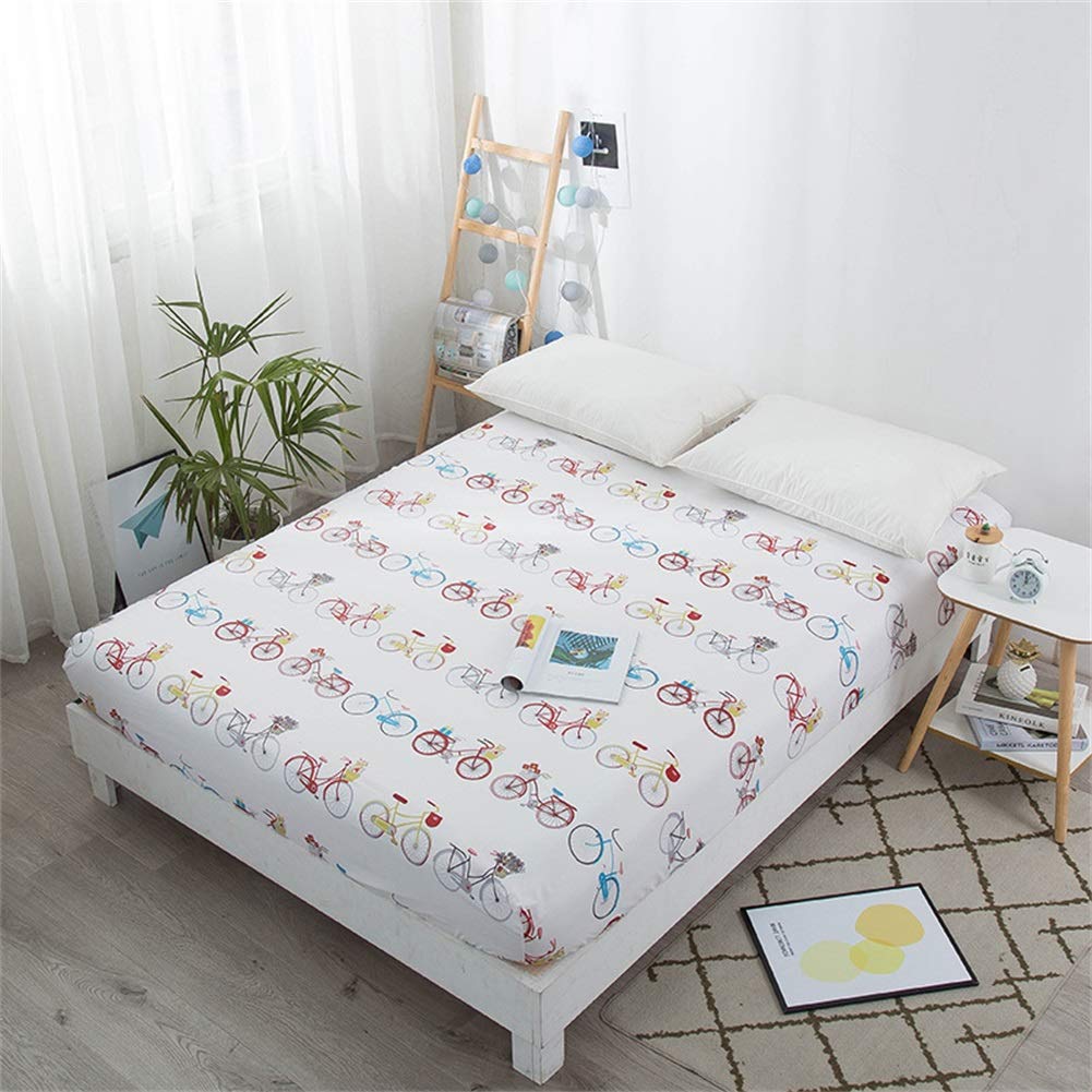 HUATAN Mattress Covers Double Bed, with Elastic bands Mattress Protectors King Size Washable Poly-Cotton Quilted for Deep Mattress, Ultra Soft,D,（W*L*H） 90 * 190 * 15cm