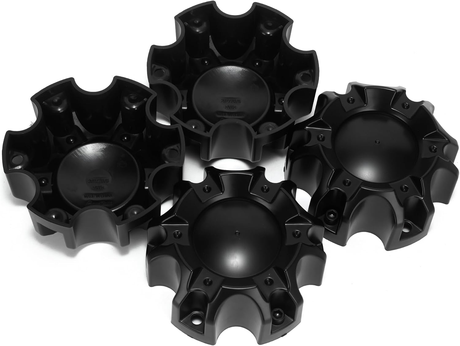 4Pcs 139mm(5.47in) Wheel Center Caps Wheel Rims Replacement WX04FB WX04-135/139.7-6H LG0805-10 Matt Black Hub Caps, Compatible with Ballistic or Incubus Wheels Caps