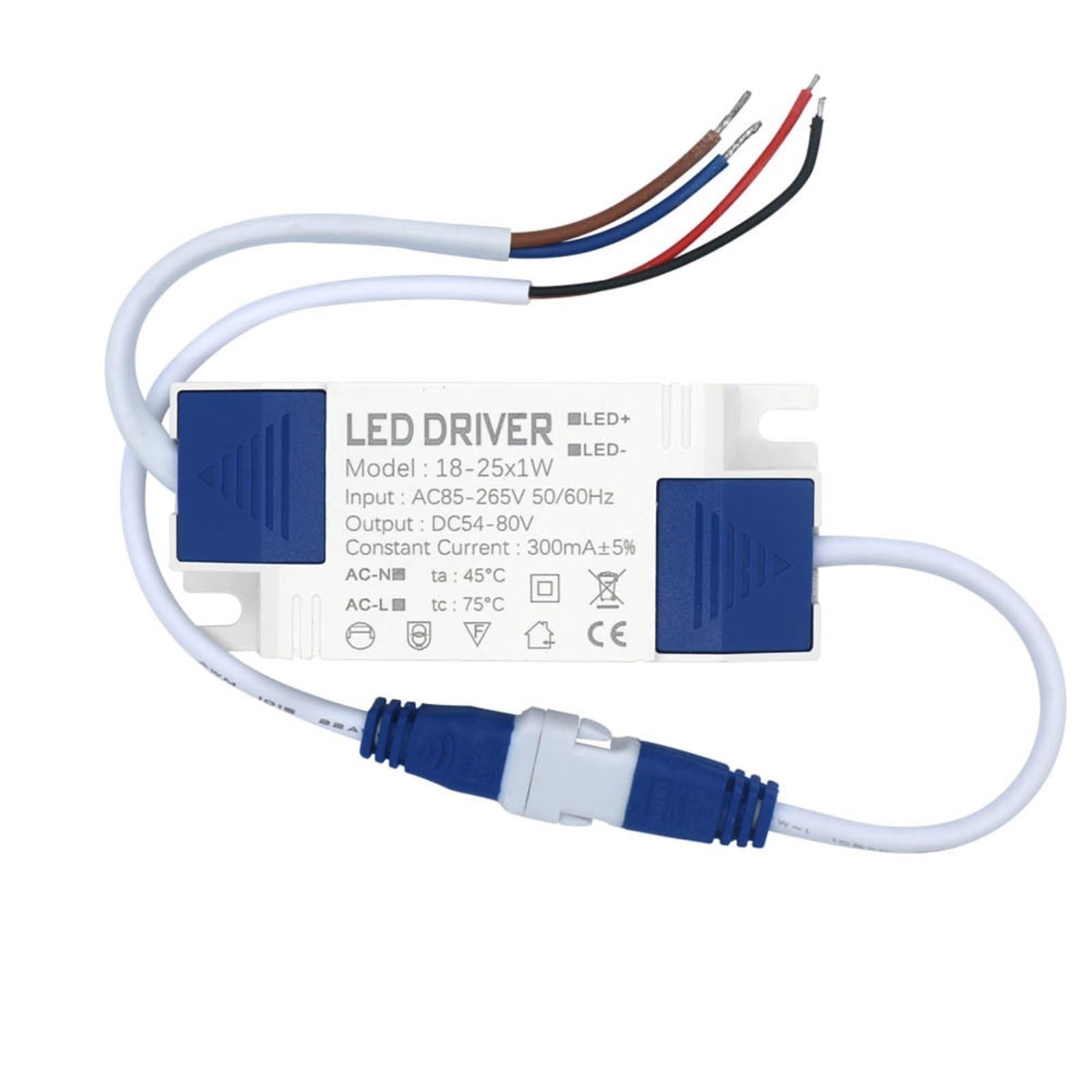 FCARUMIQP LED Power Supply Driver 1W 3W 4W 7W 8W 12W 18W 25W 36W 300mA Lighting for Light Panel Downlight DIY(8-12W DC24-42V)