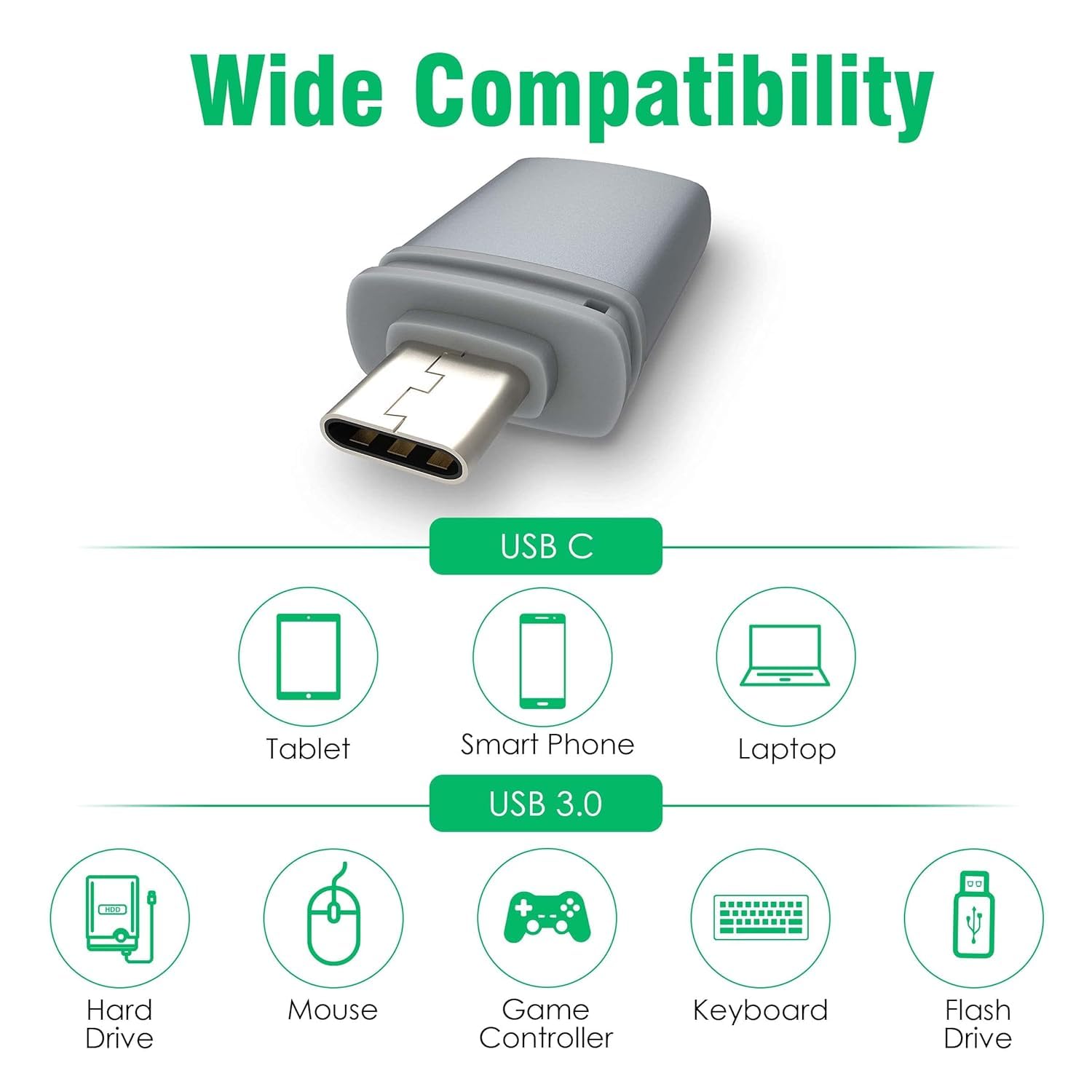 AGARO Blaze USB 3.0 to Type C OTG Adapter, Compatible with Thunderbolt to USB Adapter, Laptops Including MacBook Pro, Air and All Type-C Devices, Portable and High-Speed Data Transfer — Amazon image 6