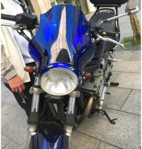 Vista 11 de Parabrisas de motocicleta compatible con XJR1300 XJR1200 XJR400 XJR 1300 1200 400 XJ600N XJ 600 N Parabrisas de vidrio iridio (color: iridio C)