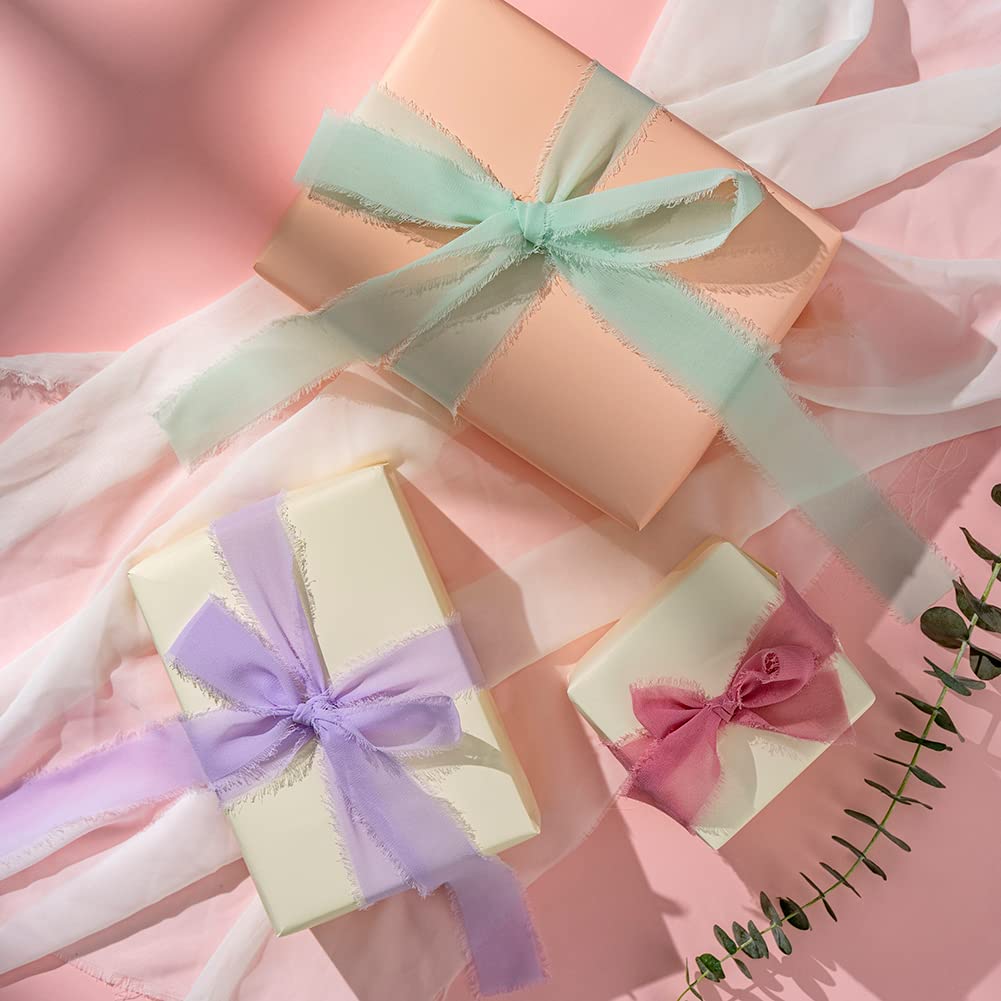 AOKSUNOVA Cinta de Gasa 3,8 cm x 6,3 m Verde Oscuro | 3 Rollos,Cinta Decorativa para Bodas y Regalos, Cinta para Lazos, Decoración de Eventos y Envoltura de Regalos