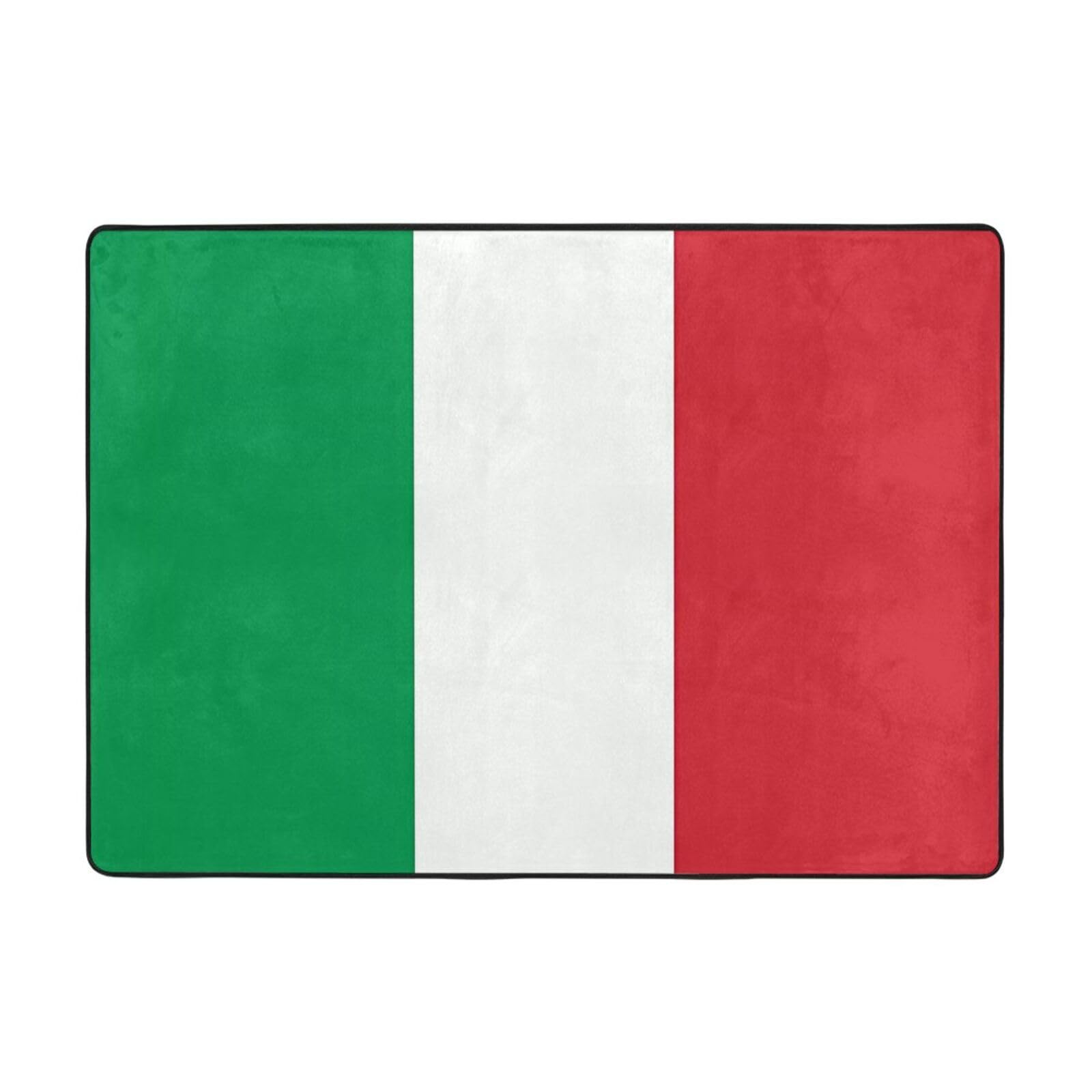 Tapis de sol en flanelle drapeau italien grand format ultra doux