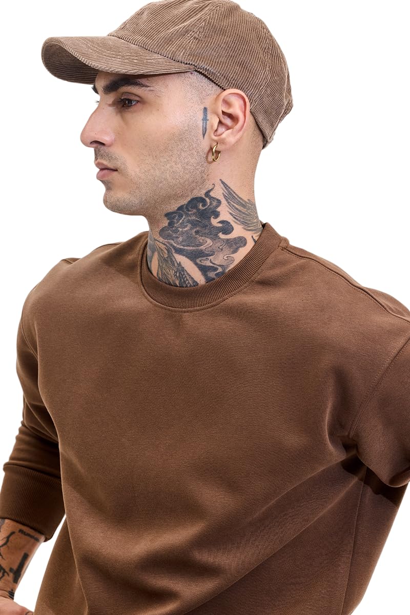 Snitch Men's Sweatshirt | Relaxed Fit Crew Neck with Ribbed Detailing | Cotton Blend Fabric for Casual & Street Wear | Durable & Minimalist Design-picture-10