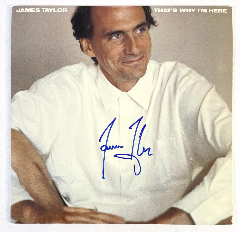 James Taylor Signed Autograph Album Vinyl Record - That's Why I'm