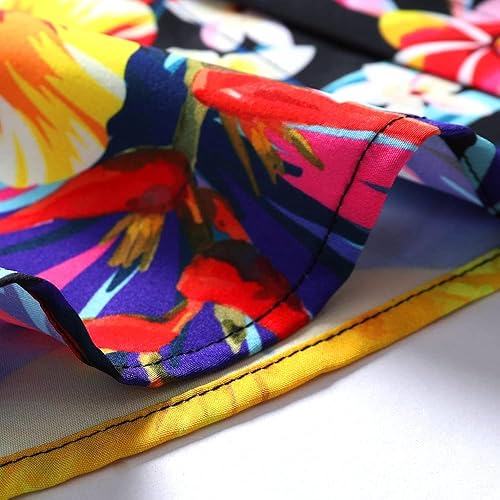 Miniatura 8 de SheLucki - Camisa hawaiana para hombre, unisex, de manga corta, con botones, para la playa y el verano, ropa casual estampada con sombra de palmas