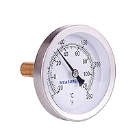 Vista 16 de MEASUREMAN Olla Completamente de Acero Inoxidable, Hervidor, Termómetro de Dial Bimetálico para Elaboración de Cerveza, 3 Pulgadas de Dial, Vástago