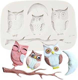 Owl Silicone Molds Tree Branch Fondant Mold For Chocolate Cake Decoration Cupcake Topper Candy Sugar Craft Polymer Clay Gum Paste