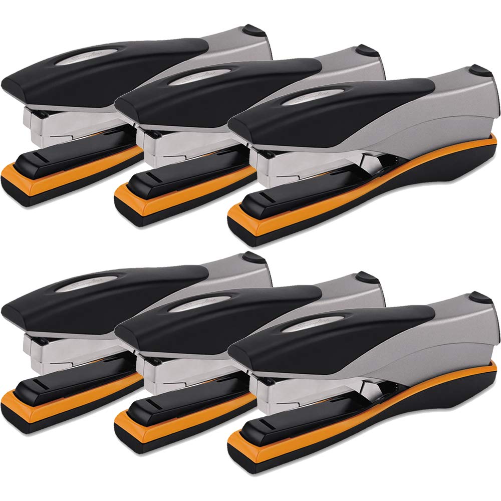 Photo 1 of Desk Stapler,2-40 Sheets Cap., 210 Staple Capacity,SR/BK/OE Qty:6