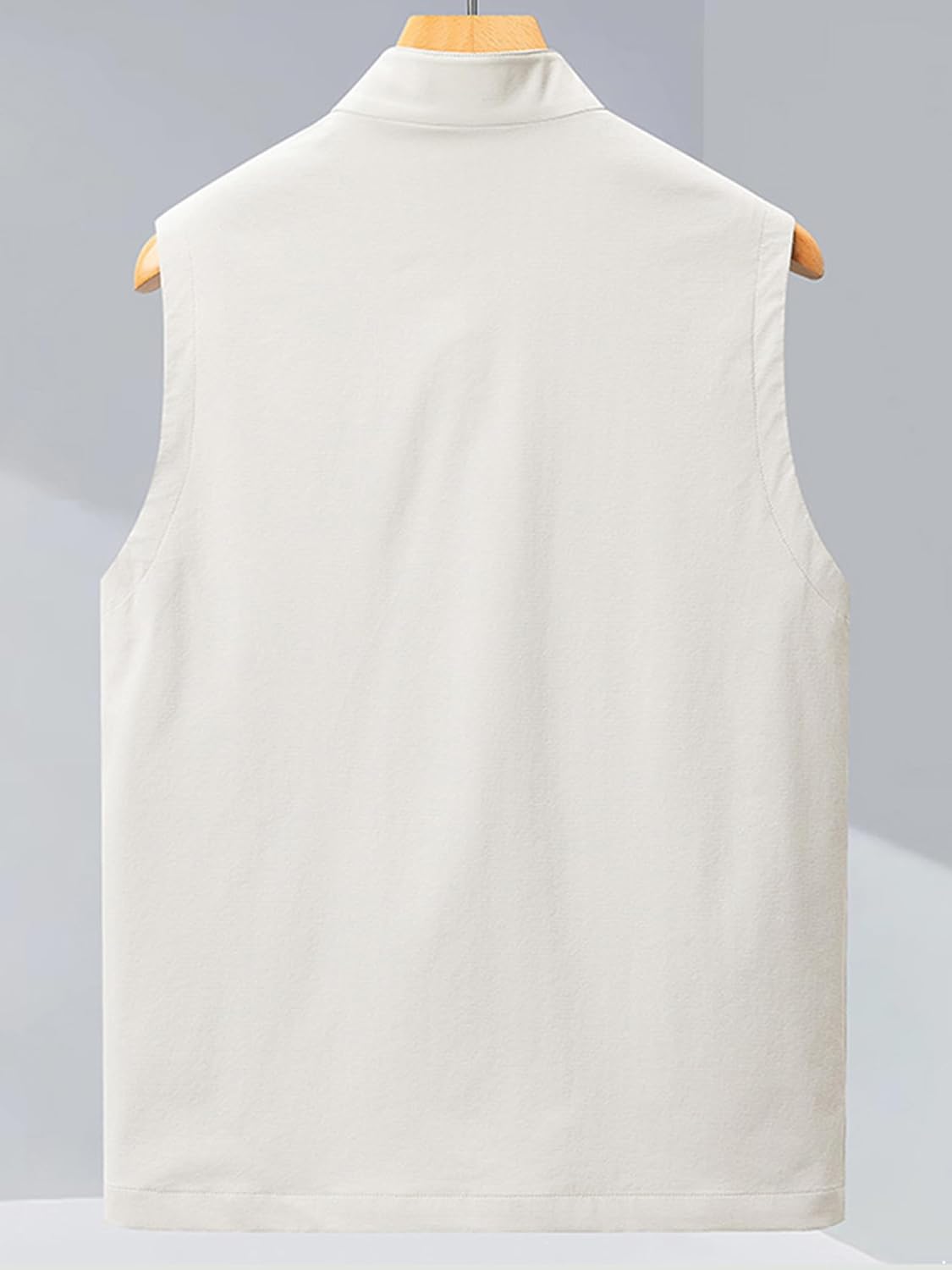 Vxuxlje Spring Stand Collar Men's Golf Vest Sleeveless High-End Casual Layered Fashion Waistcoat