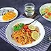 AnBnCn Porcelain Pasta Plate Bowls - 30 Ounce - Large, White Salad Serving Bowls,Set of 6,Microwave Dishwasher Safe