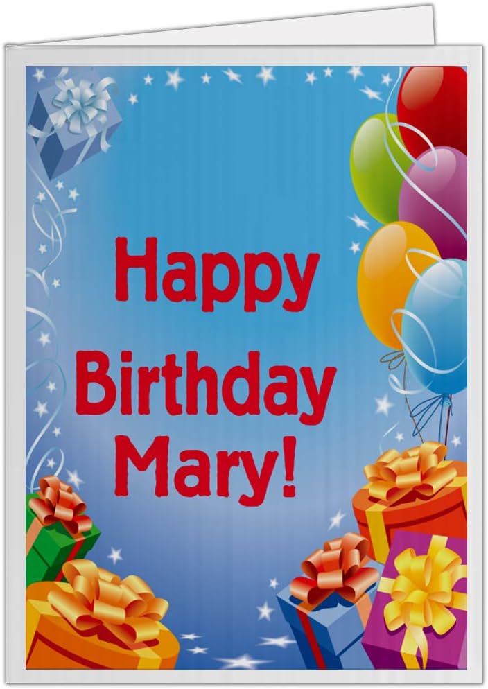 VictoryStore Jumbo Greeting Cards, Custom Giant Birthday Card, Presents and Balloons, 18 x 24 Inch Card Includes Envelope