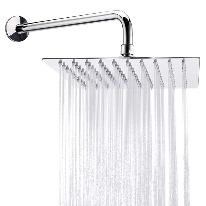 Buy Rain Shower Head With Extension Arm, NearMoon Square Shower Heads