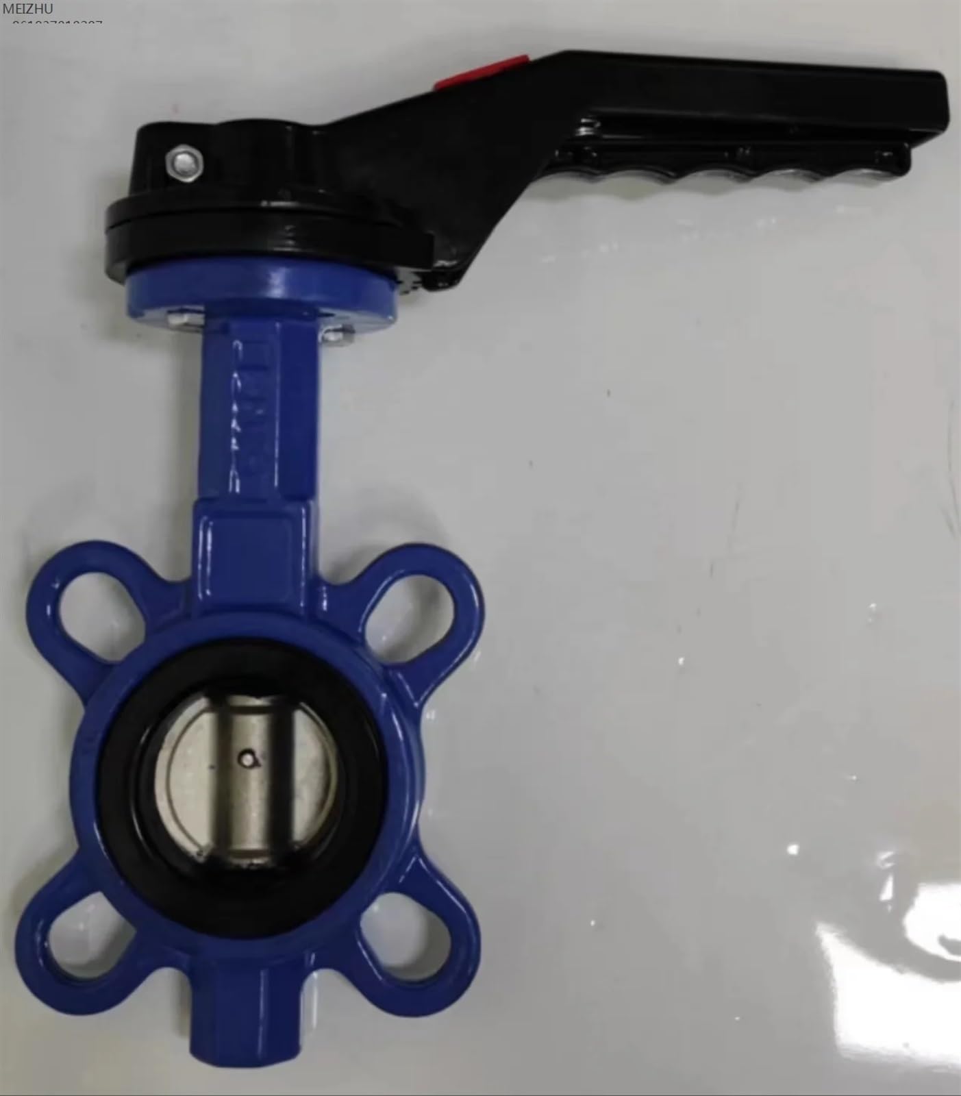 Vanne Papillon à poignée de Serrage, matériau de l'eau, vanne Manuelle en Alliage d'aluminium, vanne à Bille Manuelle 3 Voies 6mm en Acier Inoxydable CF8