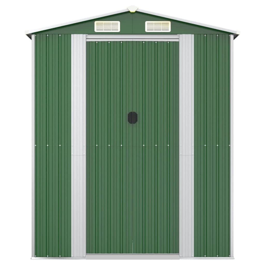 Générique Abri de Jardin Vert 192x357x223 cm Acier galvanisé,Maison & Jardin,Pelouses & Jardins,Vie en extérieur,Structures extérieures,Cabanes & abris de Jardin,3147429
