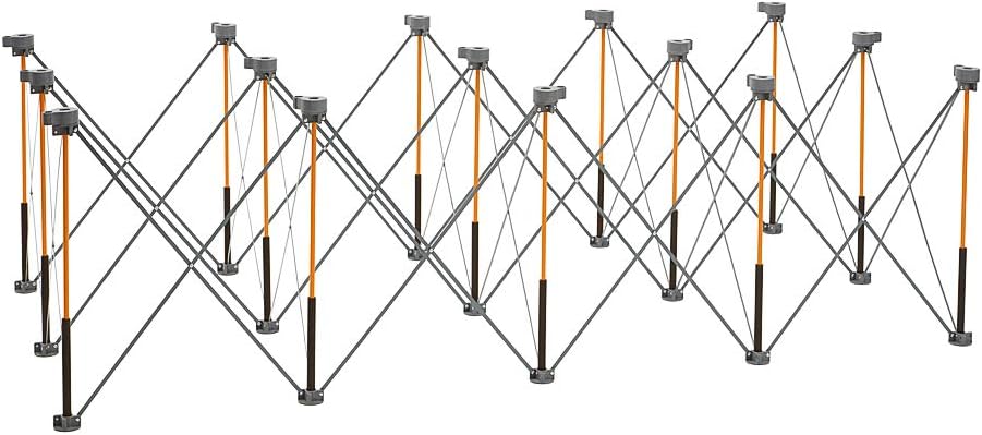 Bora Centipede 4x8 15-Strut Work Stand and Portable Table | XL Sawhorse Support with Folding, Collapsible Steel Legs, CK15S, Orange - - 