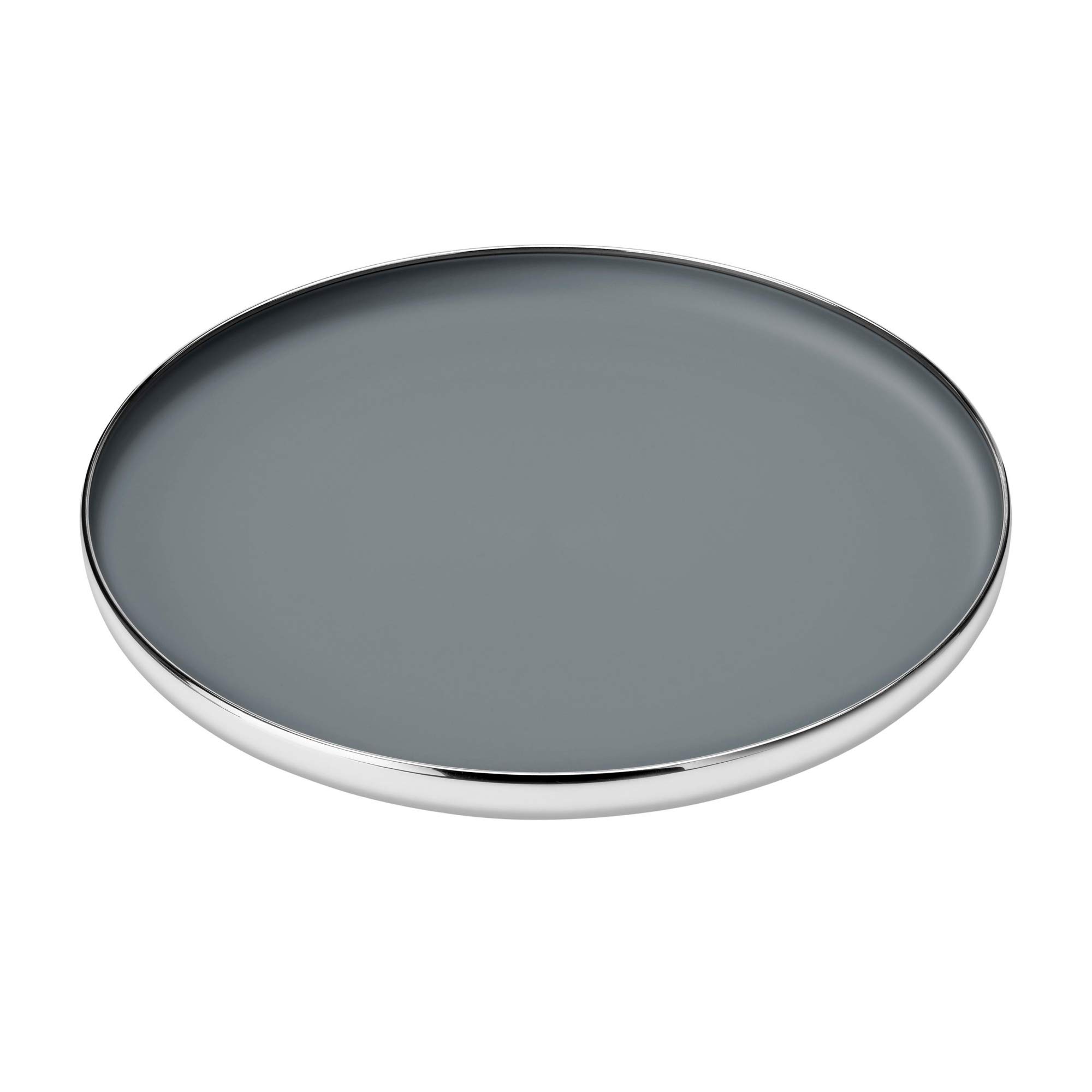 Stelton., metal, plata, H 4,5cm/Ø 40cm/Edelstahl rutschfest