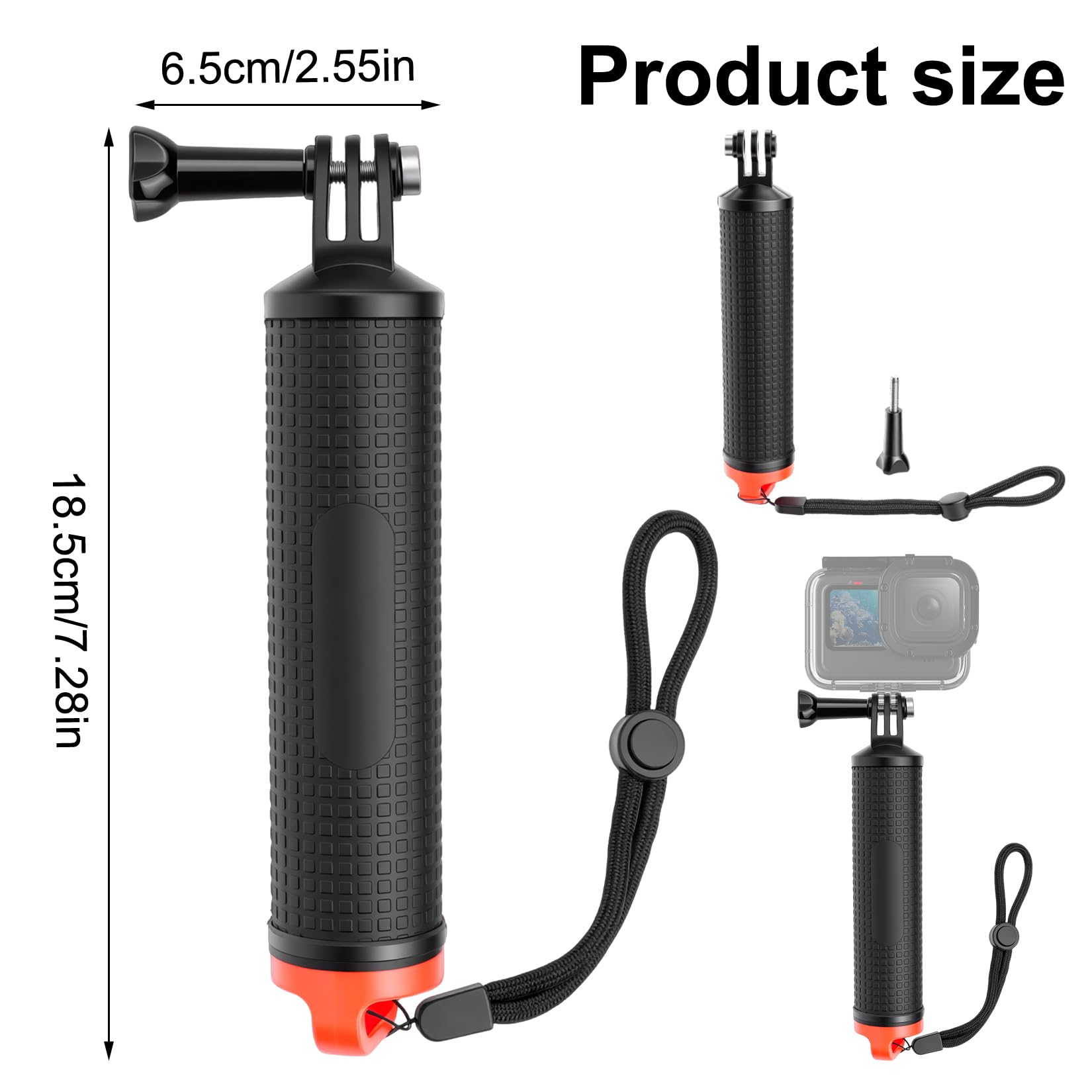 Impugnatura Galleggiante Action Cam per Insta360 Accessori, Supporto per Fotocamera Subacquea Supporto Galleggiante per Insta360 Ace, Ace Pro, 2, GO 3, 3S Ultra, X2, X3, X4, X5 - 3