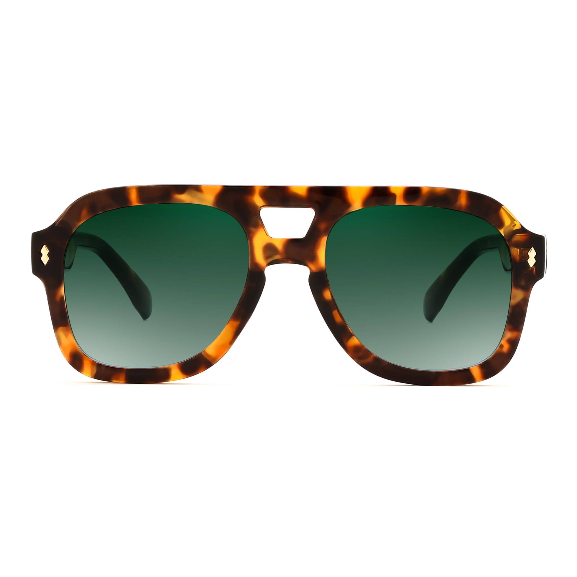 Photo 1 of FEISEDY Retro Thick Aviator Sunglasses for Women Men, Large Vintage Shades Square Pilot Chunky Sun Glasses B9174