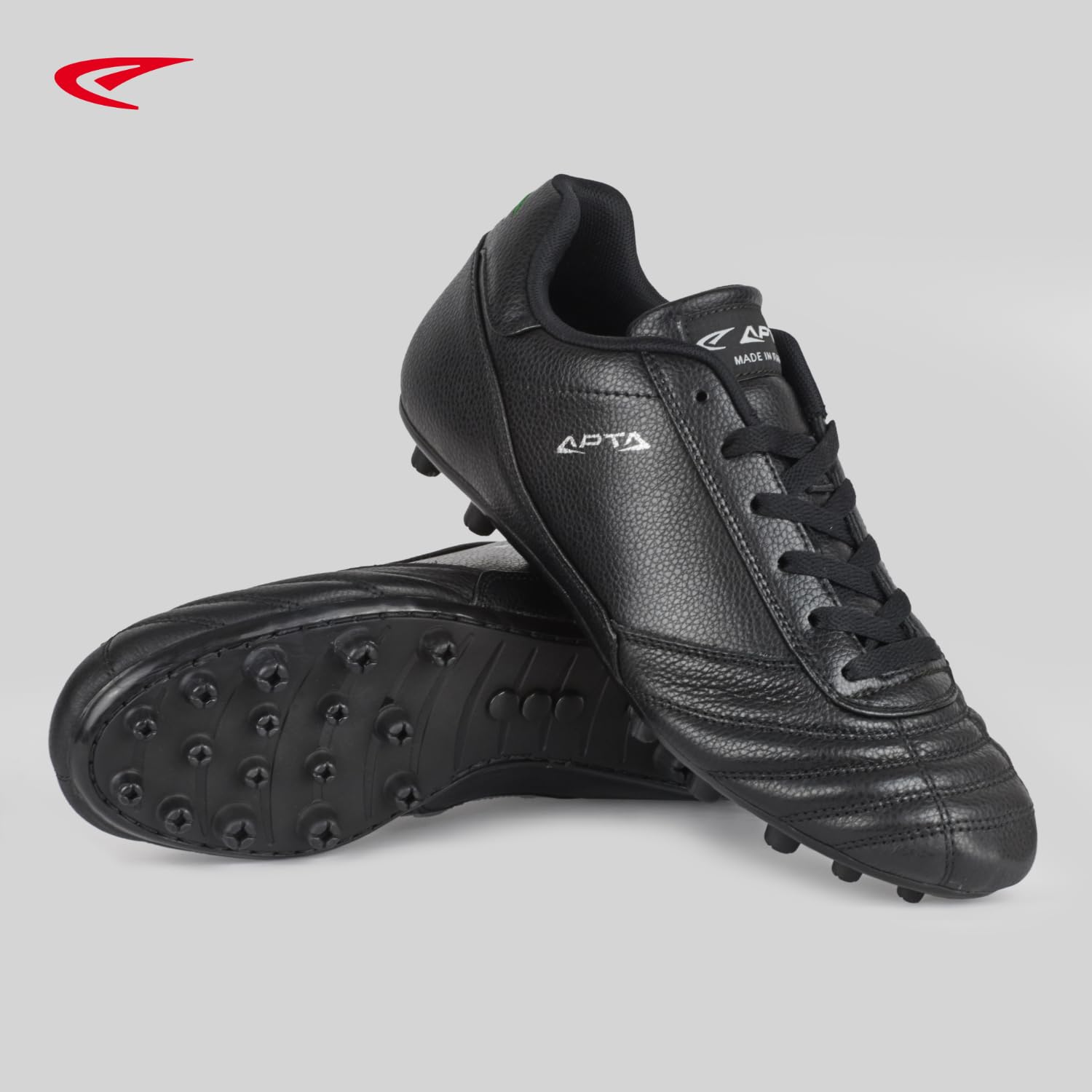 Check Nero - Scarpe da Calcio Uso Professionali in Pelle di Vitello ed Ecopelle Massime Prestazioni e Comfort, Calzata pianta Larga