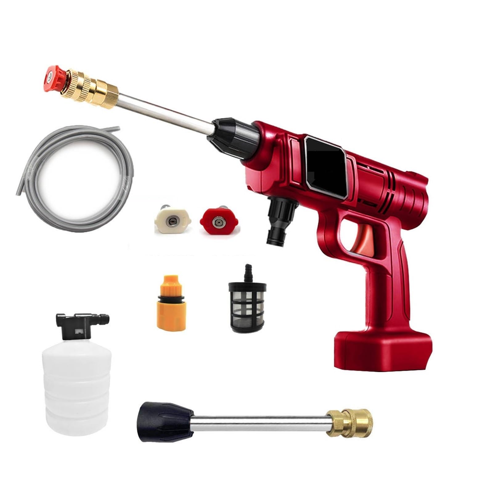 Bezprzewodowa Wysokociśnieniowa Myjnia Samochodowa Pistolet Na Wodę W Sprayu Przenośna Maszyna Do Czyszczenia Ciśnieniowego Akumulatora 18V Akumulatorowe PrzenośNe(No battery no plug)