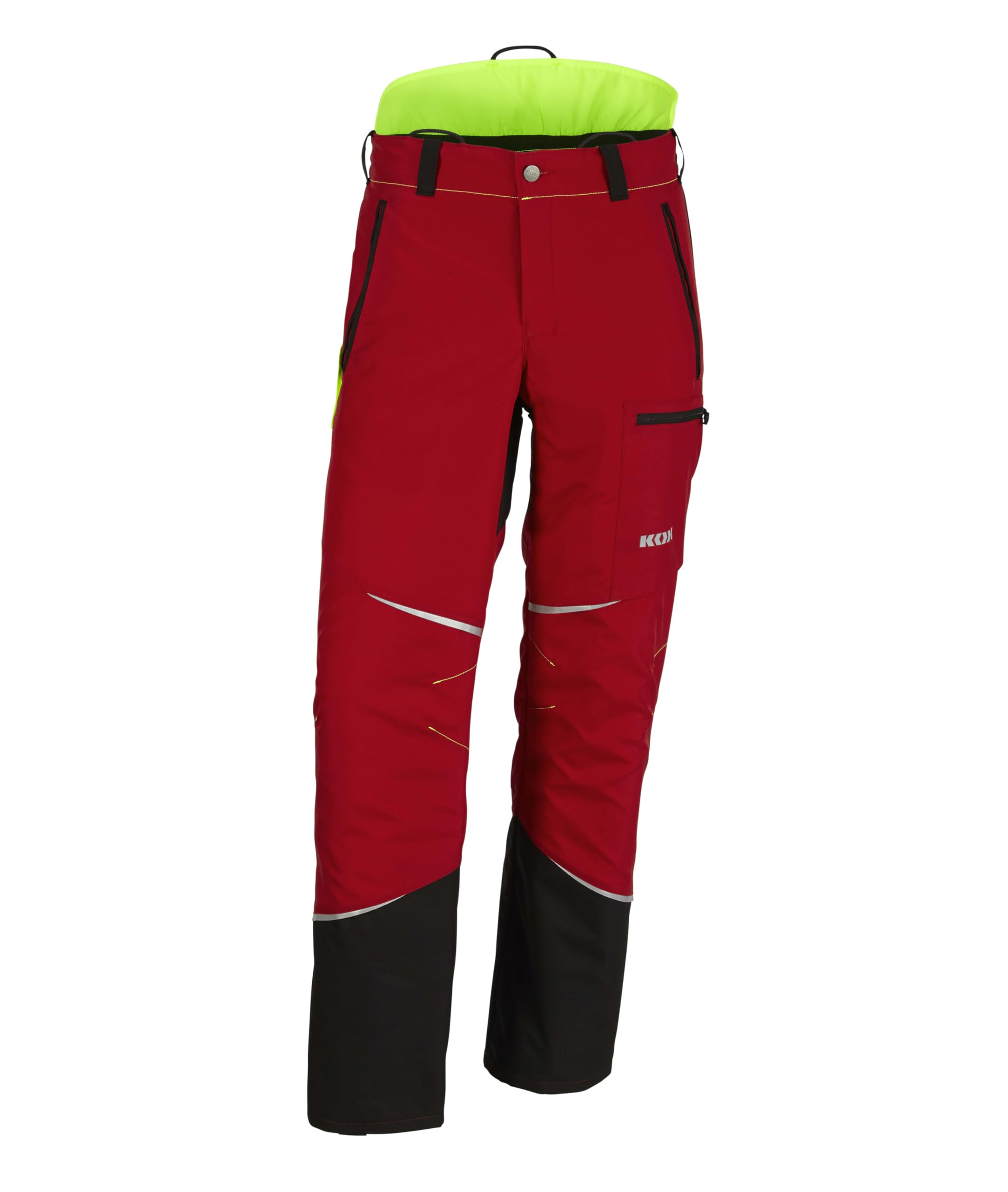 KOX Schnittschutzhose Mistral 3.0 Rot/Gelb Größe 98 | Typ A