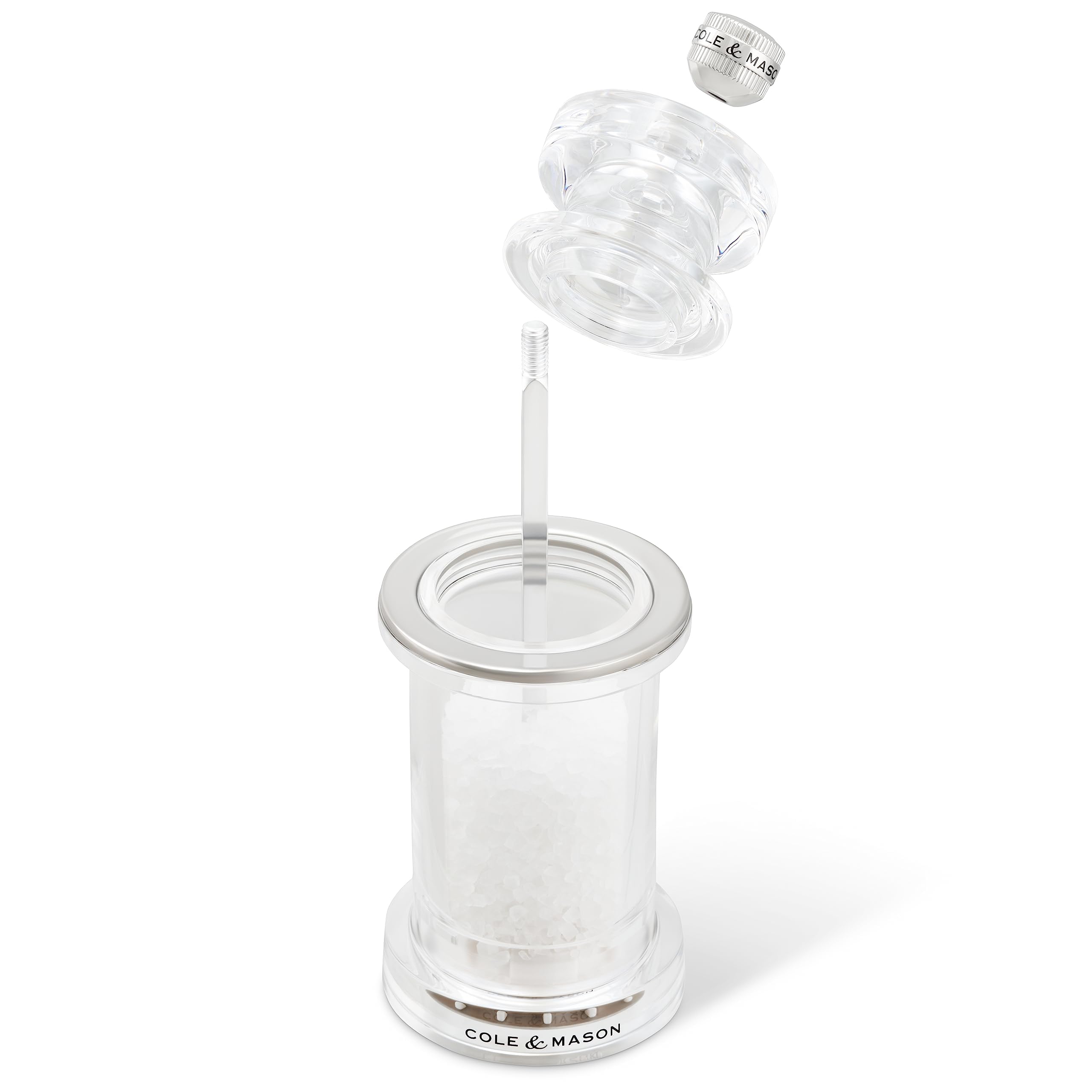 Cole & Mason H233072 605 Macina Sale, Precision+/Macinatura Regolabile, Acrilico, 144mm, Include 1 x Mulino, Garanzia a Vita sul Meccanismo