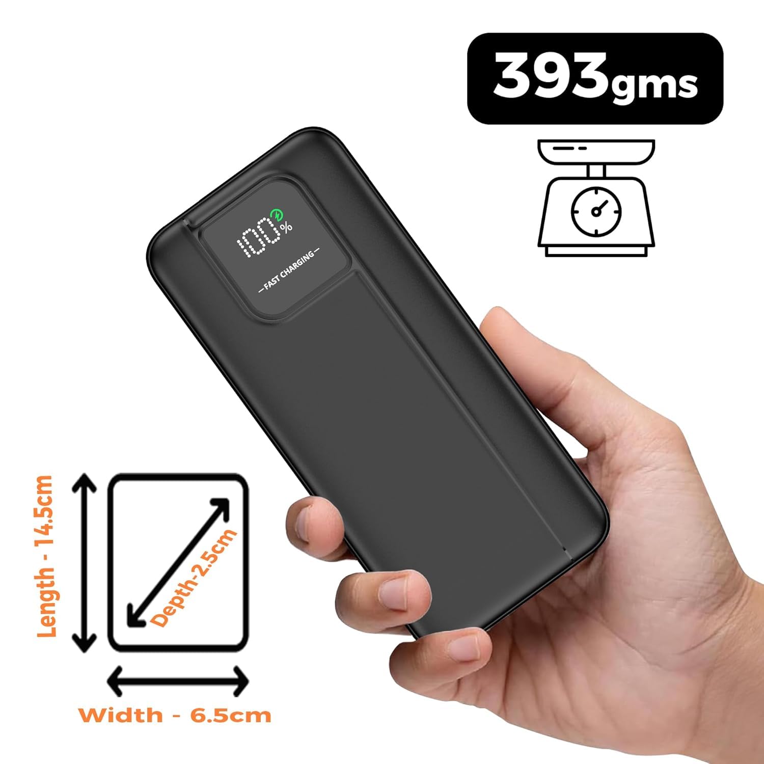 Kratos 20000mAh 35W Turbo Fast Charging Power Bank | Dual Output | PD + QC Compatible | Two-Way Fast Charging | for iPhone, Samsung, Android & More (Black) — Amazon image 7